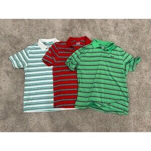 Lot Of 3 Under Armour Loose Heat Gear Men’s Polo Shirts XL  Short Sleeve Collar